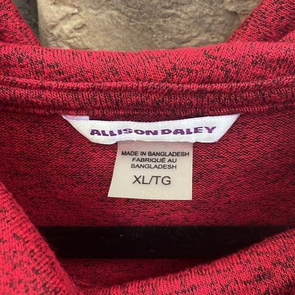 Allison Daley red and black sweater. Size XL - Picture 5 of 7